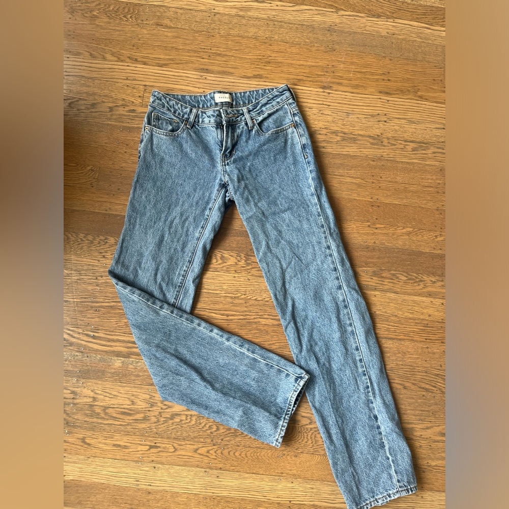 Blue straight leg jeans